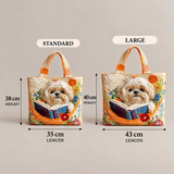 Handcrafted Bag | Shih Tzu and Books