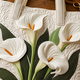 Handcrafted Bag | White Lilies