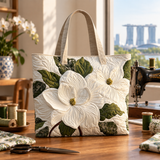 Handcrafted Bag | White Flowers
