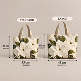 Handcrafted Bag | White Flowers