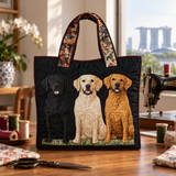 Handcrafted Bag | Three Labradors
