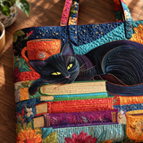 Handcrafted Bag | The Black Cat and the Books