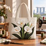 Handcrafted Bag | White Lilies