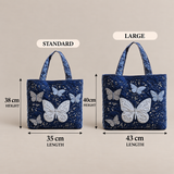 Handcrafted Bag | Silver Butterfly