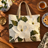 Handcrafted Bag | White Flowers