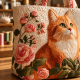 Handcrafted Bag | The Brown Cat and the Rose