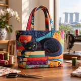 Handcrafted Bag | The Black Cat and the Books