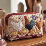 Cute Chicken Nest Quilted Makeup Bag