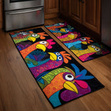 Non-slip Kitchen Mat – Chickens and Flowers