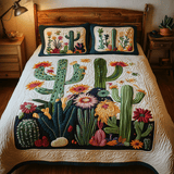 Colorful Cactus | 3-Piece Handcrafted Bedding Set