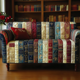 Dinah - Quilted Sofa Cover Books in Circle