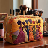 Elegant Queens Quilted Makeup Bag