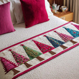 Lily - Quilted Bed Runner - Christmas Trees