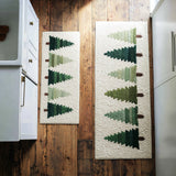 Non-slip Kitchen Mat – Christmas Kitchen Mat with Fir Tree and Lights