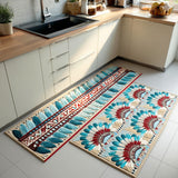 Non-slip Kitchen Mat – Feather Wreath