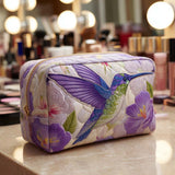 Floral Flight Quilted Makeup Bag