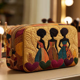 Heart Sisters Quilted Makeup Bag