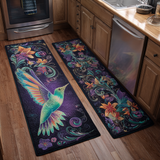 Non-slip Kitchen Mat – Hummingbird and Flowers