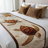 Grace - Quilted Bed Runner - Coastal Shells