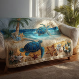 Margarita - Quilted Sofa Cover Shore of the Sea