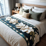 Emily - Quilted Bed Runner - Midnight Magnolia