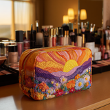 Morning Light Quilted Makeup Bag
