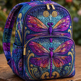 Padded Backpack - Purple Dragonfly – front view