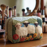 Pasture Sheep Quilted Makeup Bag