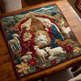 Peaceful Manger | Handcrafted Pillow Case
