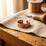 Rune Copper Ring – handmade from pure copper