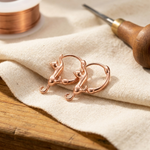 Swirl Copper Earrings – handmade from pure copper